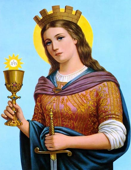 Imagen de Santa Bárbara, antigua virgen y mártir cristiana