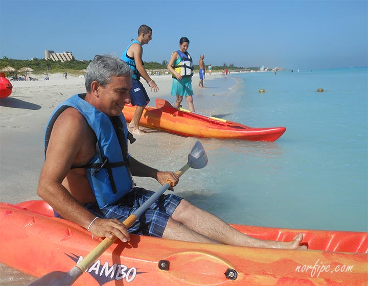 En la Playa Varadero, la más famosa de Cuba