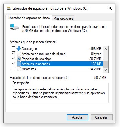 Eliminar archivos innecesarios en Windows con el Liberador de espacio