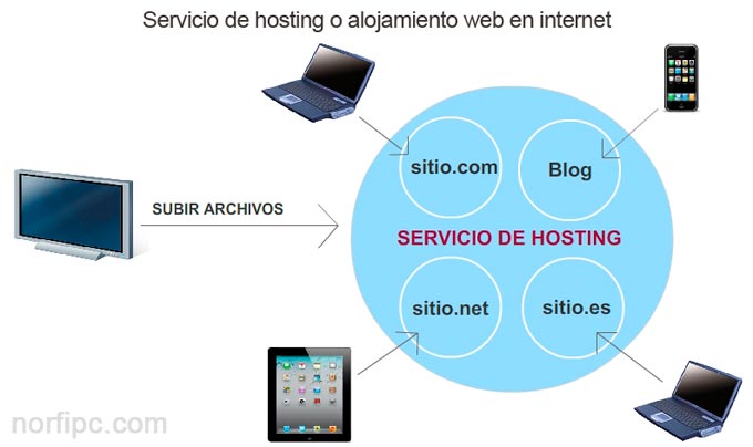 Servicios de hosting o alojamiento web en internet